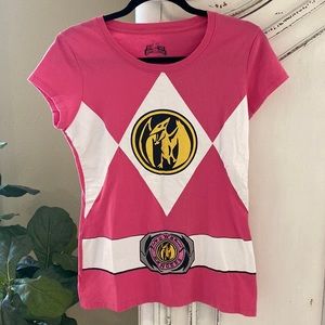 Mighty Morphin Pink Power Ranger Tee, Juniors size Large (11/13) 2014